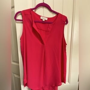 Olive & Oak Magenta Blouse without sleeves.